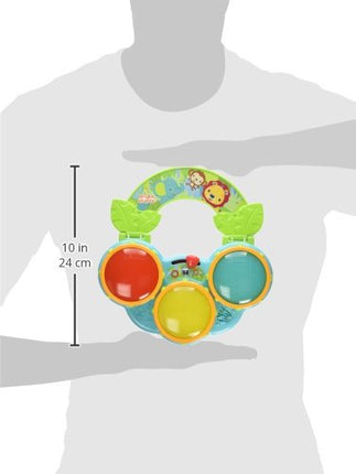 Bright Starts Safari Beats Musical Drum Toy with Lights, Ages 3 months +