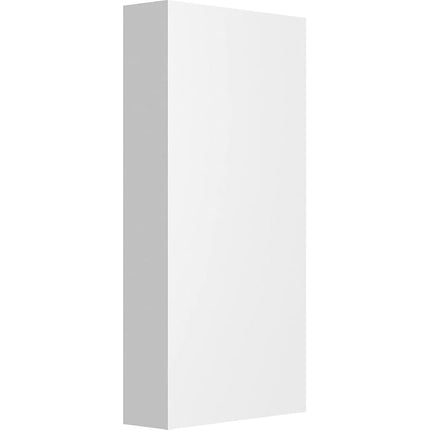Ekena Millwork PBP025X050X075FOS00 Standard Foster PVC Plinth Block with Square Edge, 2 1/2"W x 5"H x 3/4"P