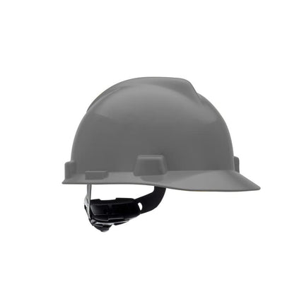 MSA 475364 V-Gard Slotted Protective Cap with Fas-Trac Suspension, Standard, Gray