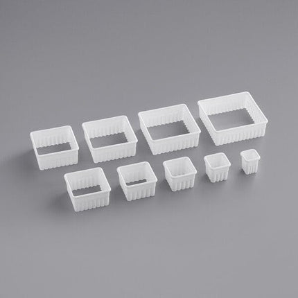 Ateco 5703 Fluted Edge Square Cutter Set in Graduated Sizes, Durable, Food-Safe Plastic, 9 Pc Set