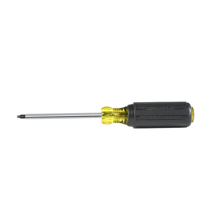 Klein Tools 662 4-Inch No.2 Square-Recess Tip Round-Shank Screwdriver,Red,#2 Tip/4-Inch Shank