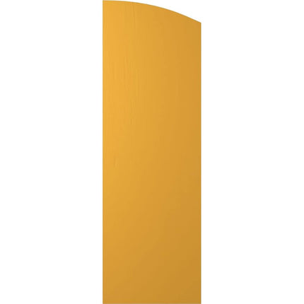 Ekena Millwork ARW101BE518X31TUH Americraft Five 2 Exterior Real Wood Joined Board-n-Batten Shutters w/Elliptical Top (Per Pair), 17 1/2"W x 31"H, Turmeric