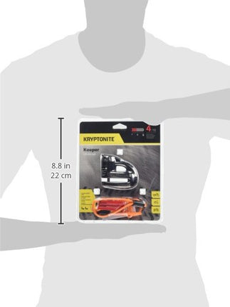 Kryptonite 000877 Keeper 5s Black Chrome Disc Lock & Orange Cable