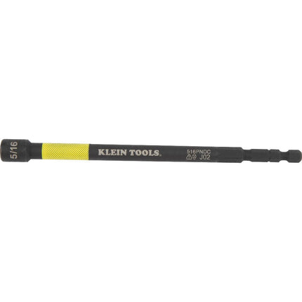 Klein Tools 516PNDC 5/16-Inch Magnetic Color-Coded Power Nut Setter, SAE, Impact-Rated Hex Nut Driver with 5-Inch Extended Reach Shaft