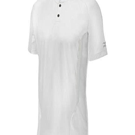 Mizuno Youth Elite 2-Button Jersey, Royal/Grey, Me