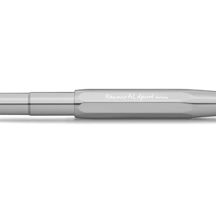 Kaweco AL SPORT Gel/Ballpoint Pen Raw I Pen Including 0.7 mm Rollerball Pen Refill in Classic Design with Ceramic Ball I Premium Aluminium Gel Roller 13 cm