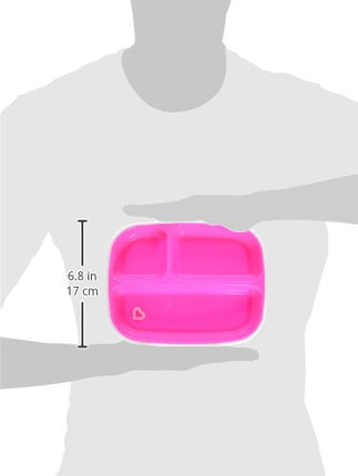 Munchkin Splash Kids Plates and Bowls Set, Set of 4, Pink/Purple