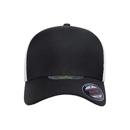 Flexfit Melange Unipanel Trucker Cap, Black/White, S-M