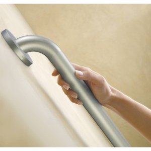 Moen R8712P 12-Inch Bathroom Grab Bar, Peened