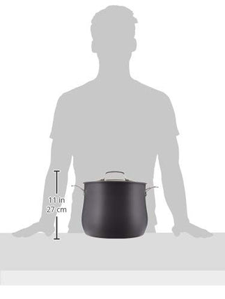 Cuisinart Contour Hard Anodized 12-Quart Stockpot with Cover,Black