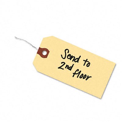 Avery Double Wired Shipping Tags, 13pt. Stock, 4 3/4"x 2 3/8", Pack of 1000, Manila (12605)