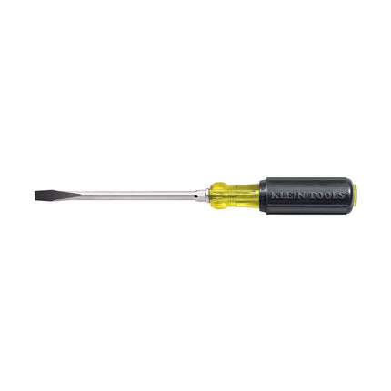 Klein Tools 6024 Round Shank Screwdriver, 0 V, Black/Silver, 1/4-Inch