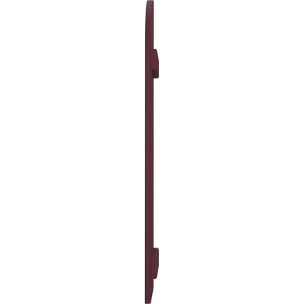 Ekena Millwork ARW101BQ311X31WRH Americraft Three 2 Exterior Real Wood Joined Board-n-Batten Shutters w/Arch Top (Per Pair), 10 1/2"W x 31"H, Wine Red