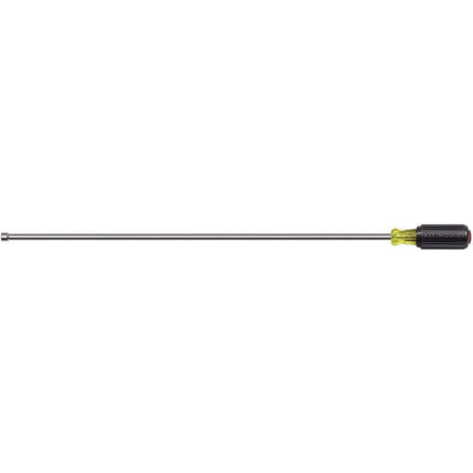 Klein Tools 618-1/4M 1/4-Inch Magnetic Tip Nut Driver with 18-Inch Hollow Shaft and Cushion Grip Handle