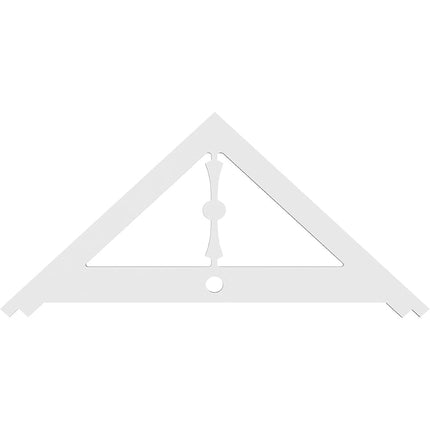 Pitch Artisan Architectural Grade PVC Gable Pediment, 48"W x 22"H x 1"P (11/12)