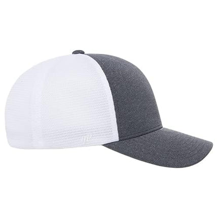 Flexfit Melange Unipanel Trucker Cap, Melange Dark Grey/White, S-M