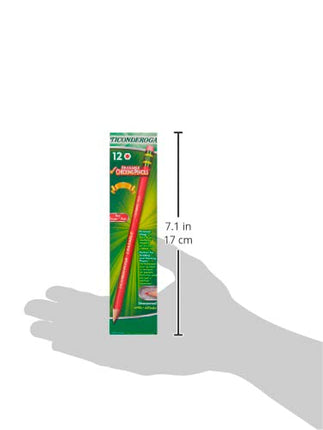 Ticonderoga® Erasable Checking Pencils, Presharpened, Carmine Red, Pack of 12