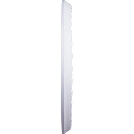 Ekena 11 3/8" OD x 3 5/8" ID x 7/8" P Palmetto Ceiling Medallion (Fits Canopies up to 4 1/2"), Polyurethane, Primed