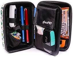 Glucology Diabetes Travel Case, Storage Organiser for Glucose Monitor Kit, Insulin Pen, Blood Sugar Test Strips, and Other Diabetic Care Supplies, Premium & Durable Hard Case (Red, Large)