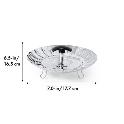 OXO Good Grips Stainless Steel Steamer with Extendable Handle 7"