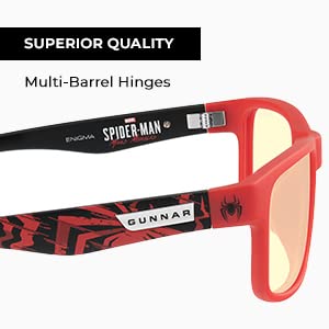 GUNNAR - Spider-Man: Miles Morales Edition Gaming and Computer Glasses - Blocks 65% Blue Light - Enigma, Amber Tint