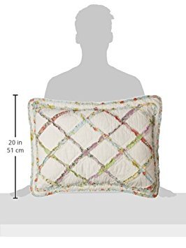 Laura Ashley 100% Cotton, Ultra-Soft Standard Sham with Envelope Closure, Pre-Washed for Extra Comfort, Cream