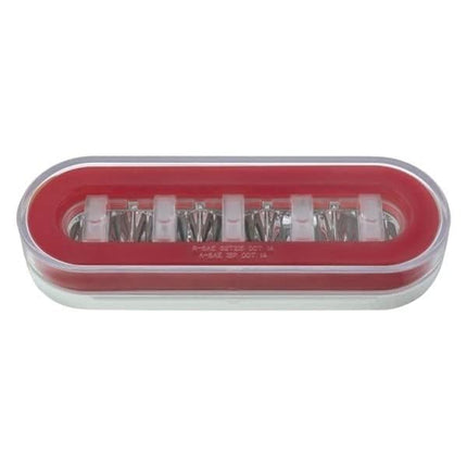 United Pacific 36924BRK Brake/Tail/Turn Signal Light 22 Led 6" Oval Glo Halo, Kit, Red Led/Red Lens