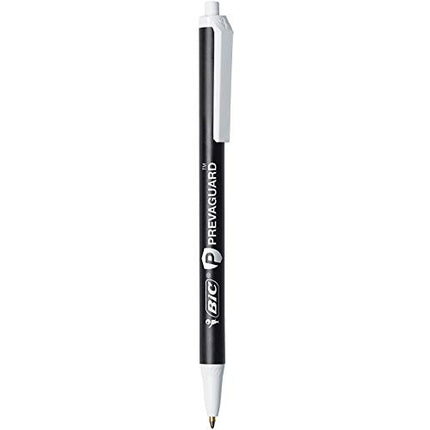 Bic PrevaGuard Clic Stic Ballpoint Pen Contains Built-in Protection On the Pen To Suppress Bacteria Growth, Black, 60-Count