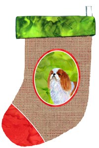 Caroline's Treasures English Toy Spaniel Christmas Stocking, 11 x 18, Multicolor