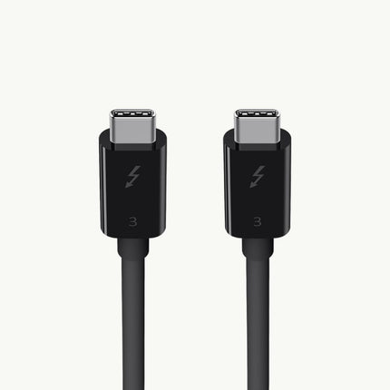 Belkin Thunderbolt 3 USB-C to USB-C Cable, Thunderbolt Certified, 40 Gbps, 5 K, 100 W, Type C 3.1, 0.8 m, Black
