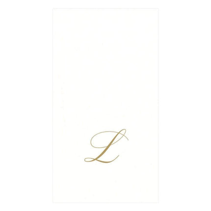 Caspari White Pearl Paper Linen Guest Towels, Mono