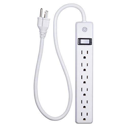 GE 6-Outlet Power Strip, 2 Ft Extension Cord, Heav