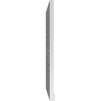 20"W x 38"H Rectangle Surface Mount PVC Gable Vent: Functional, w/ 2"W x 2"P Brickmould Sill Frame