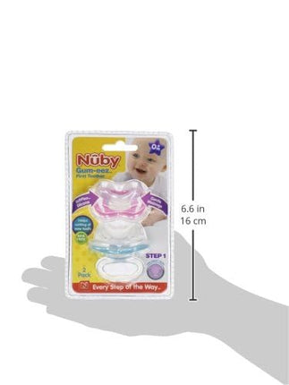 NUBY SOFTFLEX Gum-EEZ First TEETHER 0M+ Boys Blue/Green BPA Free