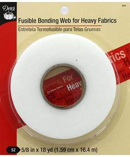 Dritz 263 Fusible Bonding Web, Heavy Weight, 5/8-Inch x 18-Yards, White