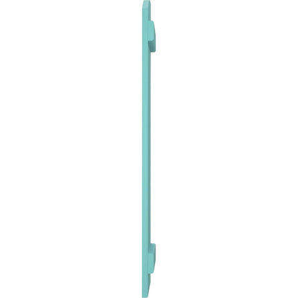 Ekena Millwork ARW101BE311X42PTH Americraft Three 2 Exterior Real Wood Joined Board-n-Batten Shutters w/Elliptical Top (Per Pair), 10 1/2"W x 42"H, Pure Turquoise