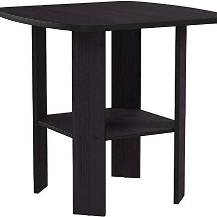 Furinno SIMPLE DESIGN Side Table Set of 2, 2-Tier End Table, Open Shelves Night Stand, Bedside Table, for Living Room, Bedroom, Dark Walnut