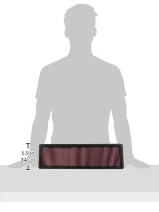 K&N Engine Air Filter: High Performance, Premium, Washable, Panel Filter: 1977-1995 (928), 33-2591