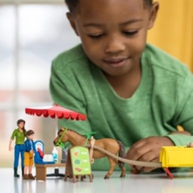 Schleich Farm World - 39Pc Sunny Day Mobile Farm Stand - Kids 3+ | 42528