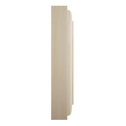 5 1/2"W x 5 1/2"H x 1 1/8"P Americraft Solid Hardwood Stain Grade Standard Smooth Rosette with Decorative Edge, Poplar