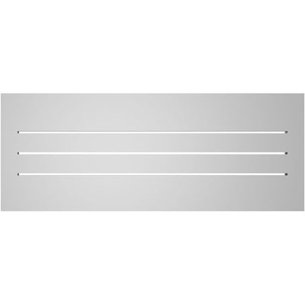 36"W x 14"H Rectangle Surface Mount PVC Gable Vent: Functional, w/ 2"W x 2"P Brickmould Sill Frame