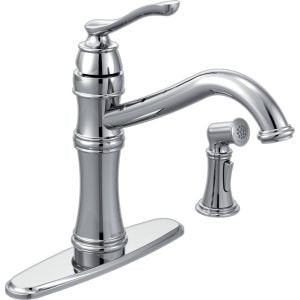 Moen Belfield One-Handle High Arc Kitchen Faucet with Side Spray, Chrome (7245C)