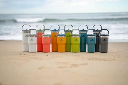 Stanley Classic IceFlow Stainless Steel Tumbler with Straw, Vacuum Insulated Water Bottle for Home, Office or Car, Reusable Cup with Straw Leakproof Flip, Charcoal, 1 ea (10-09994-002)