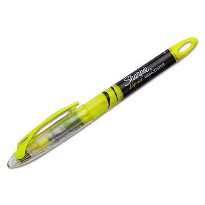 Sharpie Liquid Highlighters, Chisel Tip, Fluorescent Green, Box of 12