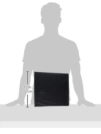 Samsill Durable 3 Inch Binder, Made in The USA, D Ring Binder, Customizable Clear View Cover, Black, Holds 625 Pages