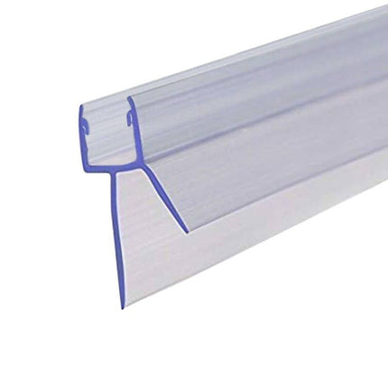 Cozylkx Frameless Shower Door Bottom Seal with Drip Rail 3/8" Thick Glass 27.5" Long Sweep - Glass Door Seal Strip Stop Shower Leaks