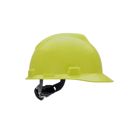 MSA 10061512 V-Gard Protective Cap with Fas-Trac Suspension, Hi-Viz Yellow/Green, Standard