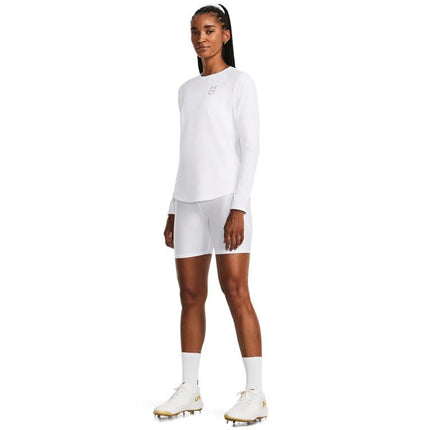 Camiseta Under Armour de Béisbol para Mujer, (101) Blanco / / Gris Moderado, Grande