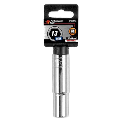 Performance Tool W32413 6-Point Socket, 1/2" Drive, 13mm