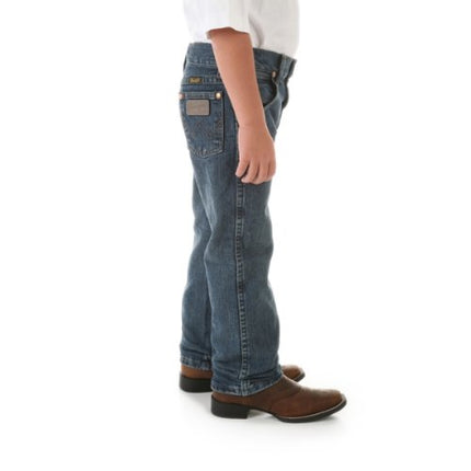 Wrangler Boys' Cowboy Cut Relaxed Fit Jean, Subtle Worn, 10 Slim